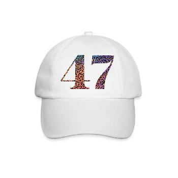 47th Birthday Leopard - Baseball Cap - white/white - Front