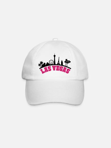 las vegas skyline - Baseballkappe - Weiß/Weiß