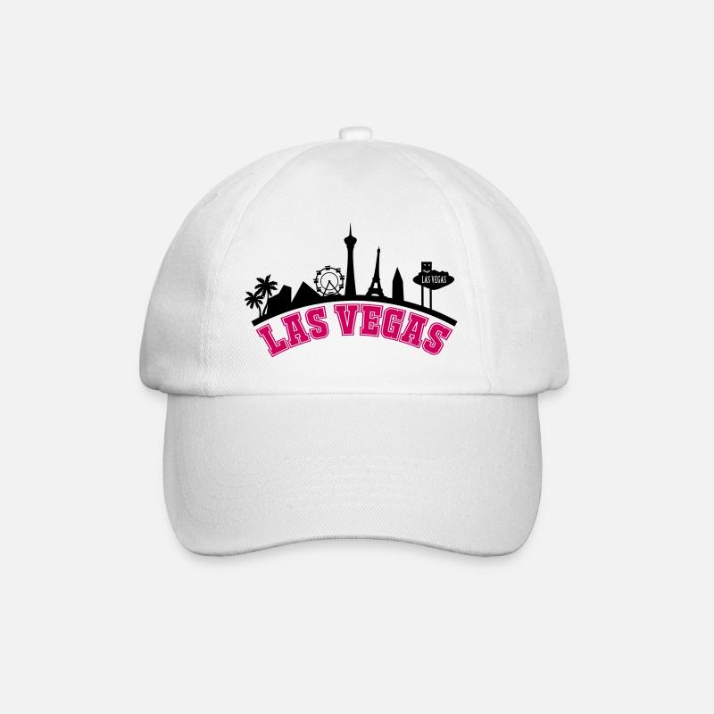 las vegas skyline - Baseballkappe - Weiß/Weiß