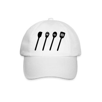 Kochlöffel Set - Baseballkappe - Weiß/Weiß - Vorne