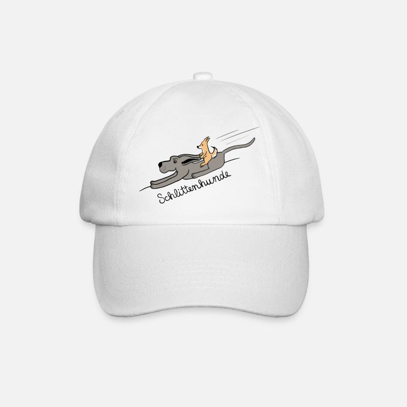 Schlittenhunde - Baseballkappe - Weiß/Weiß