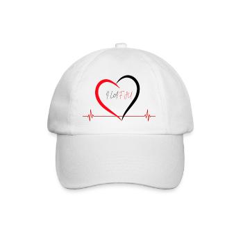 Ich liebe Dich, I laf Ju - Baseballkappe - Weiß/Weiß - Vorne