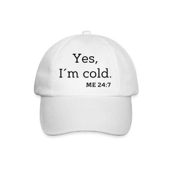 Oui, j’ai froid. MOI 24 :7 - Casquette classique - blanc/blanc - Devant