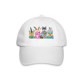 Café pour chien pâques husky 4500x5400Husky Dog Café - Casquette classique - blanc/blanc - Devant
