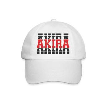 t-shirt Akira t-shirt idée cadeau texte empilé - Casquette classique - blanc/blanc - Devant