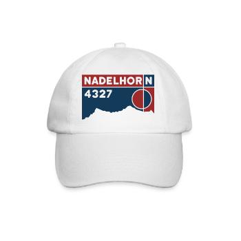 Nadelhorn Bergtour Hochtour Andenken Souvenir - Baseballkappe - Weiß/Weiß - Vorne