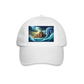 creepy mythical places – doom of Atlantis - Baseball Cap - white/white - Front