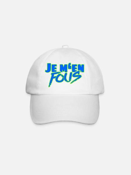 Je m’en fous – L’insolent dicton français - Casquette classique - blanc/blanc