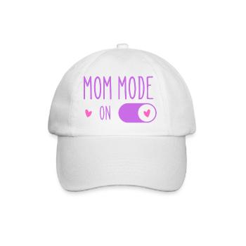 Mom mode open funny mother's day mom to be - Baseball Cap - white/white - Front