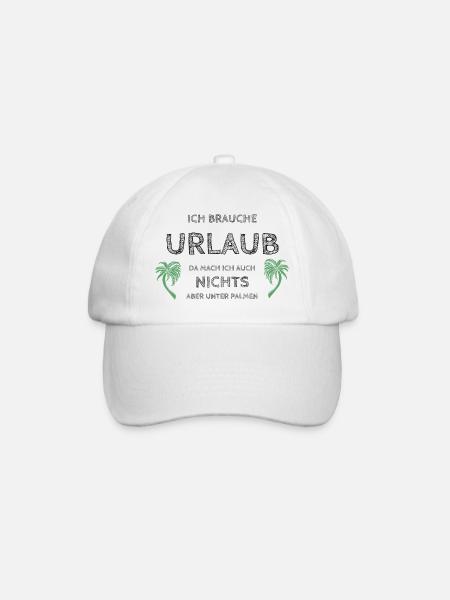 I need a vacation - Baseball Cap - white/white
