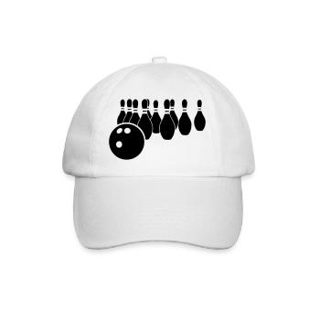 Bowling logo - Baseball Cap - white/white - Front