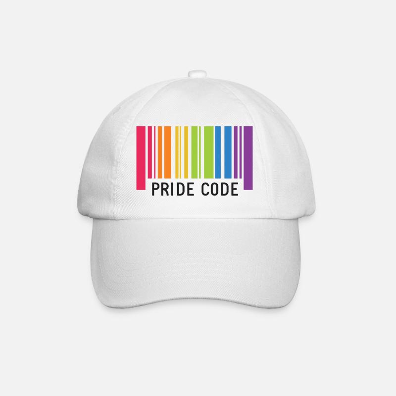 LGBT Pride Monat - Pride Code - Baseballkappe - Weiß/Weiß