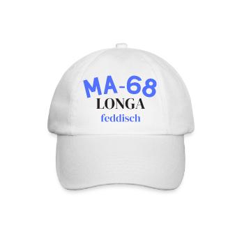 Mannheim 68 Longa feddisch - Baseballkappe - Weiß/Weiß - Vorne