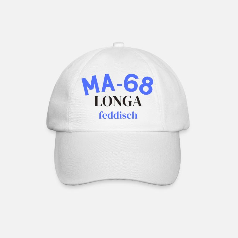 Mannheim 68 Longa feddisch - Baseballkappe - Weiß/Weiß