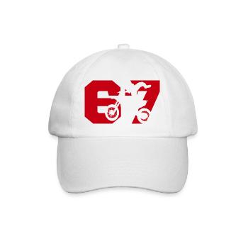 Moto 67 Biker - Baseballkappe - Weiß/Weiß - Vorne