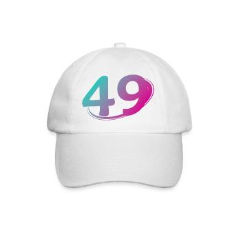 Number 49 multicolor - Baseball Cap - white/white - Front