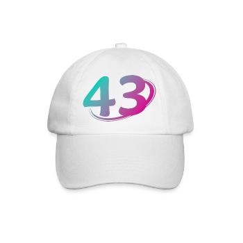 Numéro 43 multicolore - Casquette classique - blanc/blanc - Devant