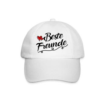 beste freunde - Baseballkappe - Weiß/Weiß - Vorne