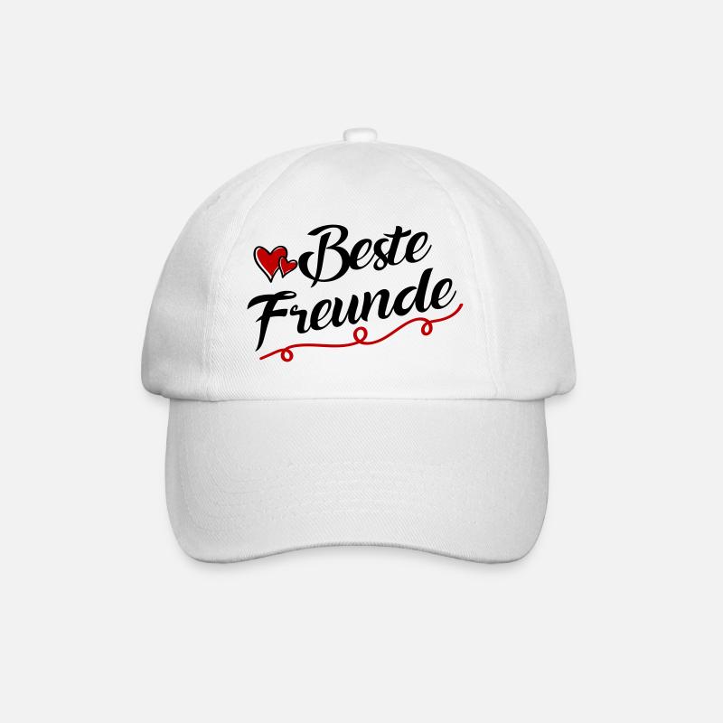 beste freunde - Baseballkappe - Weiß/Weiß