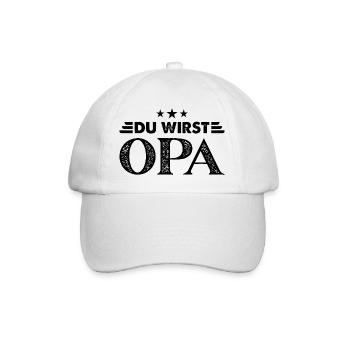 Du wirst Opa - Baseballkappe - Weiß/Weiß - Vorne