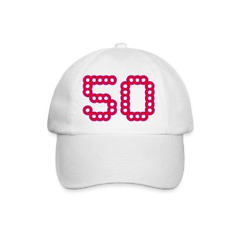 50. 50 YEARS. 50th ANNIVERSARY. 50 YEARS ANNIVERSARY. - Baseball Cap - white/white - Front