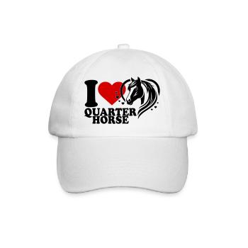 I love Pferd Quarter Horse - Baseball Cap - white/white - Front