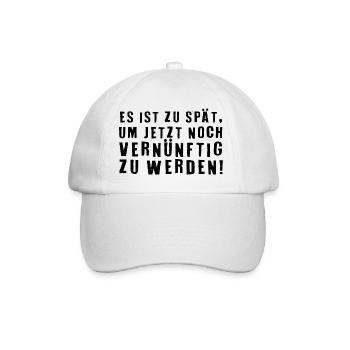 Lustiger Spruch Bild Witzig Humor Geschenkidee - Baseballkappe - Weiß/Weiß - Vorne