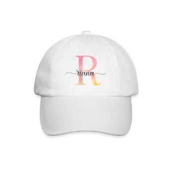 L | Monogramme | Nom | Riana |Aquarelle - Casquette classique - blanc/blanc - Devant