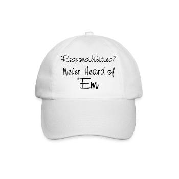 Des responsabilités dont on n’a jamais entendu parler - Casquette classique - blanc/blanc - Devant