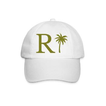 Lettre r vert Palm - Casquette classique - blanc/blanc - Devant