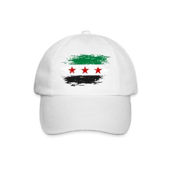 Syria flag used - Baseball Cap - white/white - Front