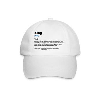 Slay – Meisterwerk der Coolness - Baseballkappe - Weiß/Weiß - Vorne