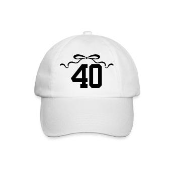 Numéro 40 noeud - 40e anniversaire - Casquette classique - blanc/blanc - Devant
