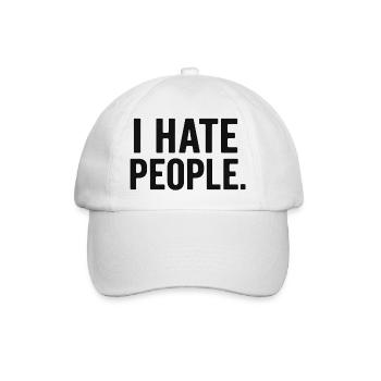 Je déteste les gens – Chemise tendance pour les introvertis - Casquette classique - blanc/blanc - Devant