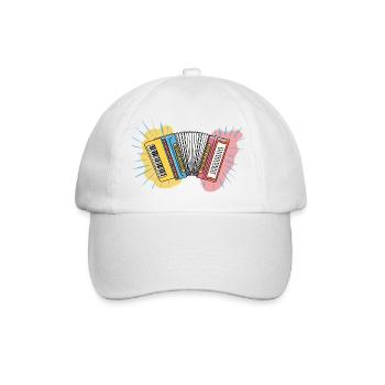 Accordéon dans le style estival - Casquette classique - blanc/blanc - Devant