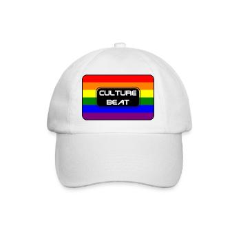 Kultur Beat Pride Logo - Baseballkappe - Weiß/Weiß - Vorne