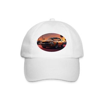 Muscle Car - Baseball Cap - white/white - Front