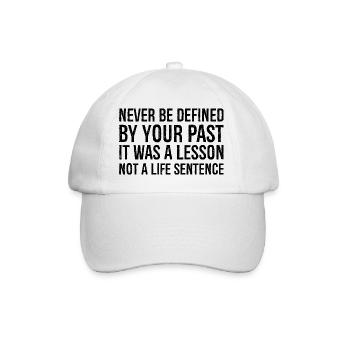 Ne jamais être défini par son passé, c’était une leçon - Casquette classique - blanc/blanc - Devant