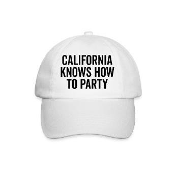 La Californie sait faire la fête - Casquette classique - blanc/blanc - Devant