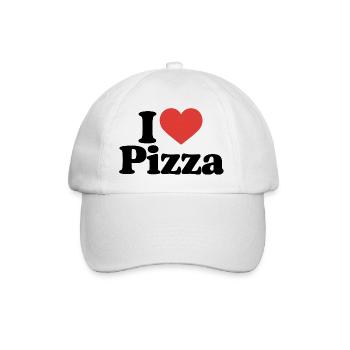 I Love Pizza Food Lover Saying - Baseball Cap - white/white - Front