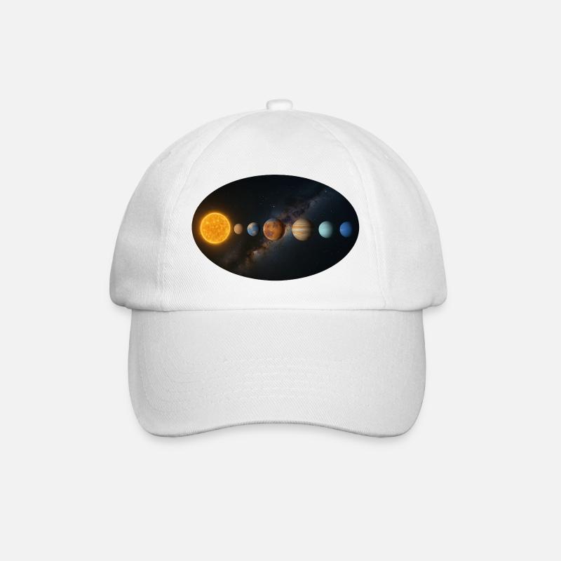 Sun - Solar System - Planets - Baseball Cap - white/white