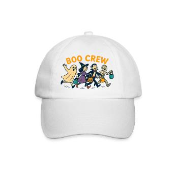 Boo Crew Halloween Kostüm Gruselige Jahreszeit Spaß - Baseballkappe - Weiß/Weiß - Vorne