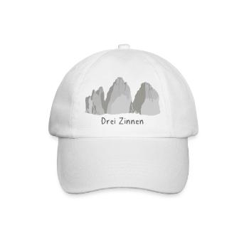 Drei Zinnen Mountain Trio - Baseballkappe - Weiß/Weiß - Vorne