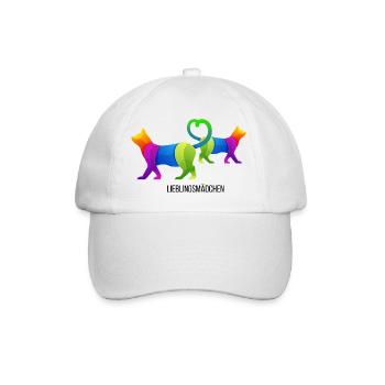 Favorite Girl Cat | Funny Cat Lover - Baseball Cap - white/white - Front
