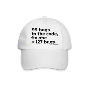 99 bugs dans le code à corriger - Casquette classique - blanc/blanc - Devant