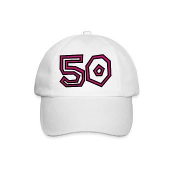 50. 50 YEARS. 50th ANNIVERSARY. 50 YEARS ANNIVERSARY. - Baseball Cap - white/white - Front