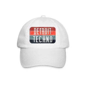Detroit Techno Neon Emblem - Baseball Cap - white/white - Front
