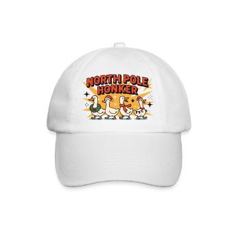 Nordpol Honker Gans Weihnachten Lustiger Weihnachtsmann - Baseballkappe - Weiß/Weiß - Vorne