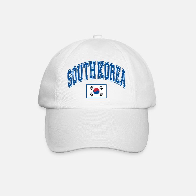 Südkorea - Baseballkappe - Weiß/Weiß