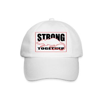 Unity Rongeur Silhouette T-shirt graphique rouge et noir - Casquette classique - blanc/blanc - Devant